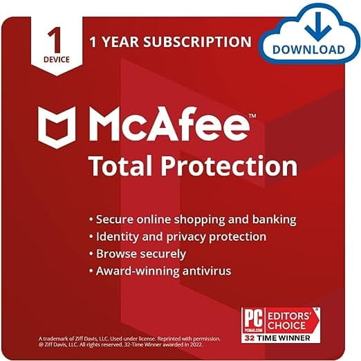 McAfee Total Protection Security (1 yr) (1pc) Licence key ESD McAfee Total Protection Security (1 yr) (1pc) Licence key ESD