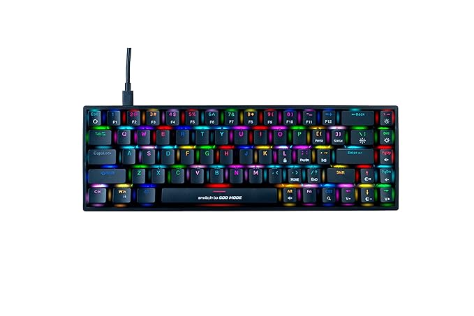Cosmic Byte Artemis 68Key Per Key RGB Wired Mechanical Keyboard CB-GK-23 ( Black )