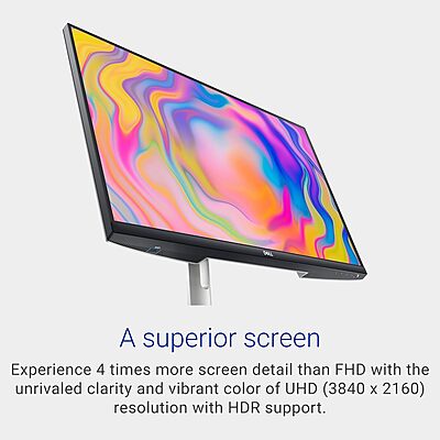 Dell 27" 4K UHD 60Hz Monitor, 8ms GTG, Dual 3W Speakers,S2722QC Dell 27" 4K UHD 60Hz Monitor, 8ms GTG, Dual 3W Speakers,S2722QC