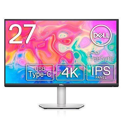 Dell 27" 4K UHD 60Hz Monitor, 8ms GTG, Dual 3W Speakers,S2722QC