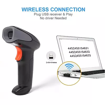 Atpos AT-1100LW 1D Wireless CCD Barcode Scanner | USB | 2.4Ghz Wireless Atpos AT-1100LW 1D Wireless CCD Barcode Scanner | USB | 2.4Ghz Wireless